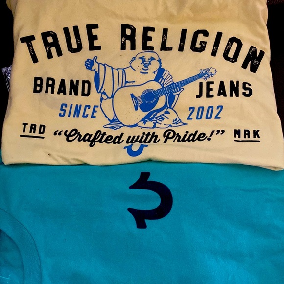 Original True Religion yellow Large green X-Large $30 each - Picture 1 of 4